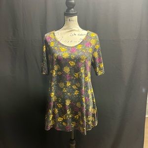 Lularoe Perfect Tee Large, Floral Print